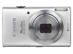 The Canon PowerShot Elph 330 camera, in silver