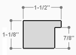 This simple, matte white frame features a 1.125 " outer depth for a stark contrast between wall and artwork. 

1.5 " width: ideal for medium sized pieces. This modern frame style matches a wide variety of artwork, from classic paintings and prints to modern photographic images.